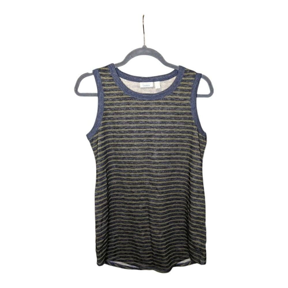 LOGO Lounge Green and Blue Stripped Sleeveless Women's Size Small